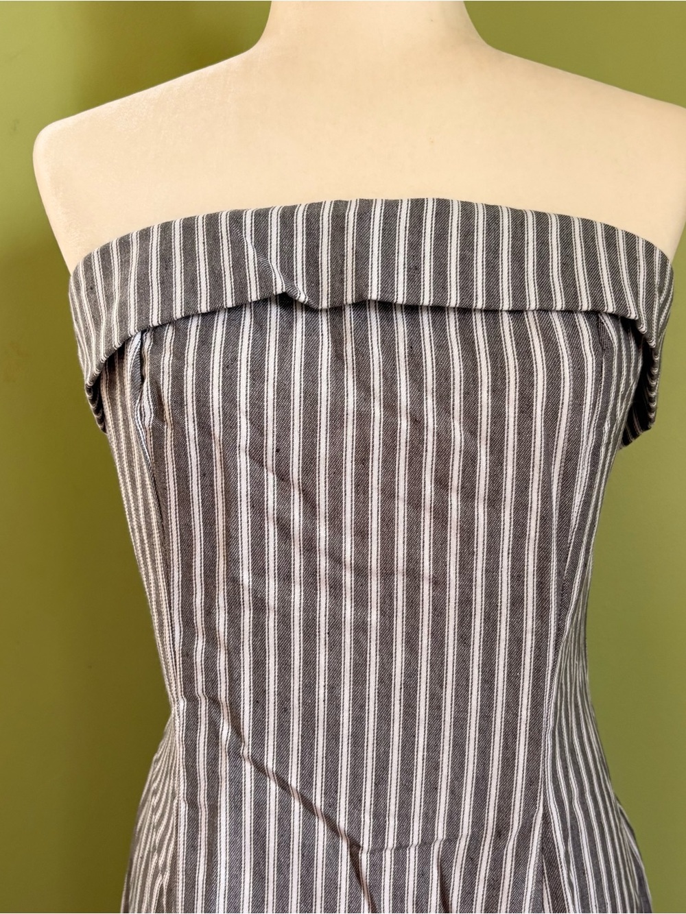 Strapless Pinstripe Maxi Dress - Picture 8 of 8